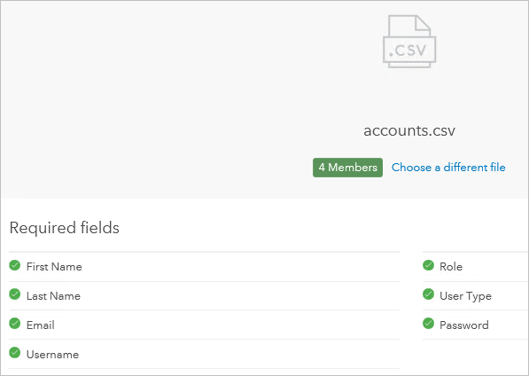 Required fields