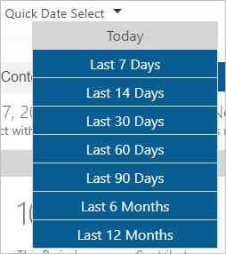 Quick Date Select menu with Today selected