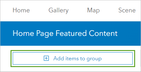 Add items to group button