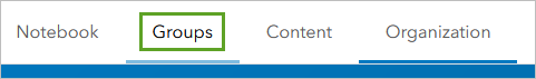 Groups tab