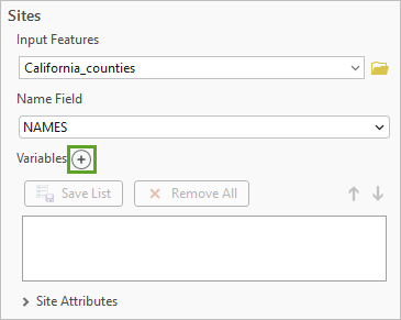 Button to add variables