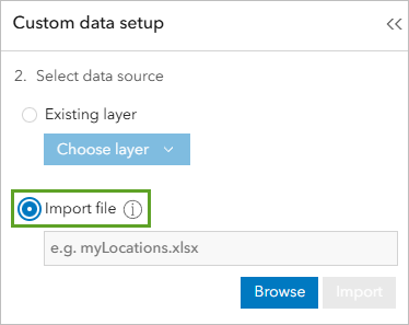 Import file option