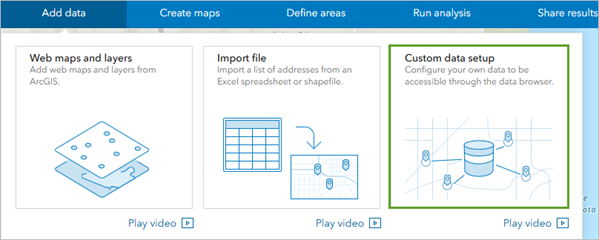 Custom data setup