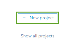 New project button