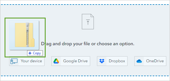 Drag and drop .zip file