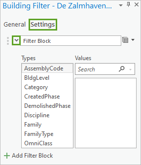 Settings tab