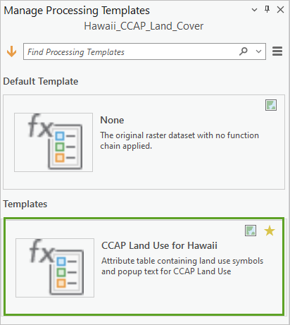 Processing template added