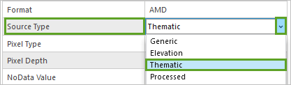 Set the Source Type to Thematic