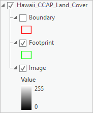 Mosaic dataset created and added to the Contents pane