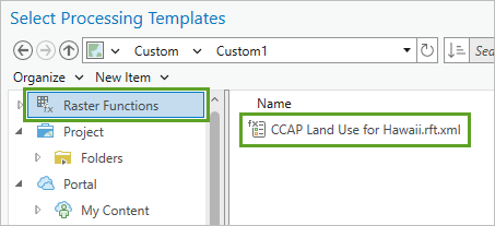 Select processing template