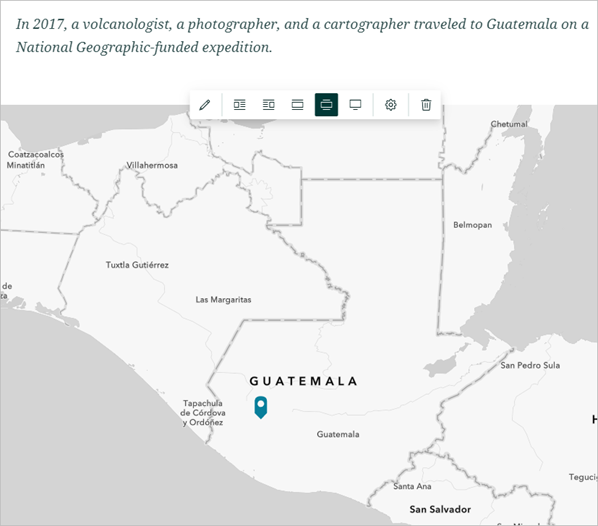 Express map showing the location of the expedition