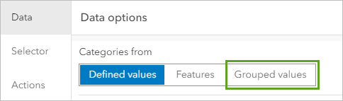 Grouped values option