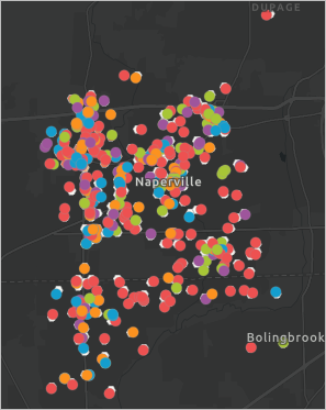 Map showing fire incidents