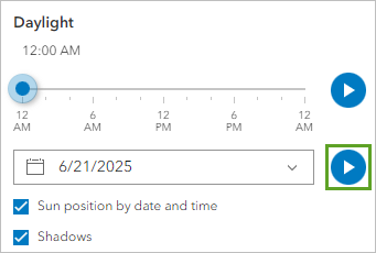 Animate sun and shadow over a year button