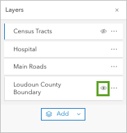 Loudoun County Boundary visibility button