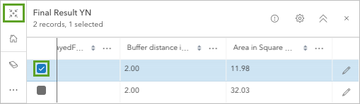 Select first record and use Zoom to selection button to zoom to the corresponding feature.