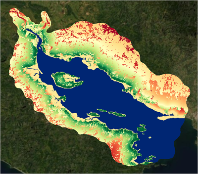 Two criteria combined in the Suitability map