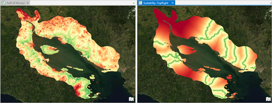 Maps with power function applied