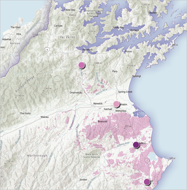 Map with campgrounds removed