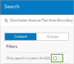 Only search in (Your Organization) option