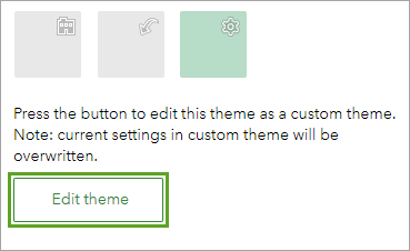 Edit theme button