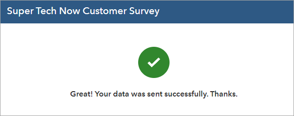 Successful survey submission