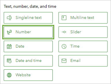 Number question type