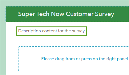 Description content for the survey