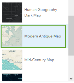 Modern Antique Map basemap