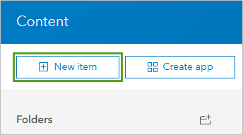 Add a new item to ArcGIS Online.