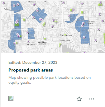 Proposed park areas layer