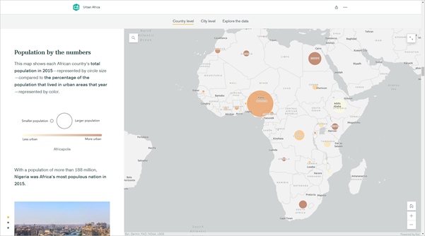 Population by the numbers section in the story