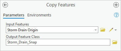 Copy Features tool parameters