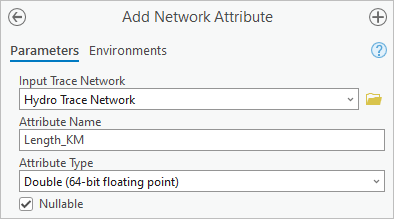 Add Network Attribute tool parameters