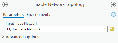 Enable Network Topology tool parameters