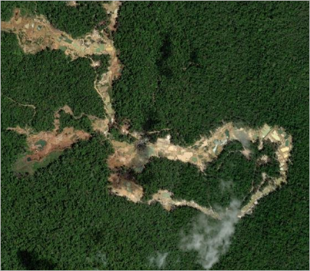 Mining site on Imagery basemap