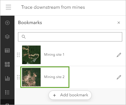 Click the Mining site 2 bookmark.