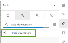 Trace Downstream tool in search results