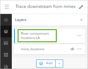 Click the River contaminant locations layer.