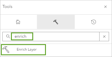 Enrich Layer tool in the Tools tab