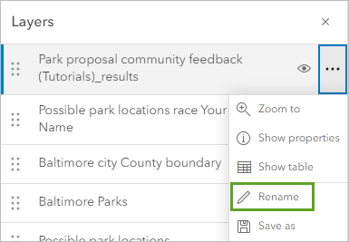 Rename for the Park proposal community feedback_results layer