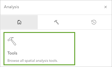 Tools in the Analysis pane