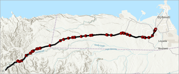 Symbols for braking events on the map