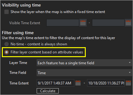 Filter the layer content based on attributes