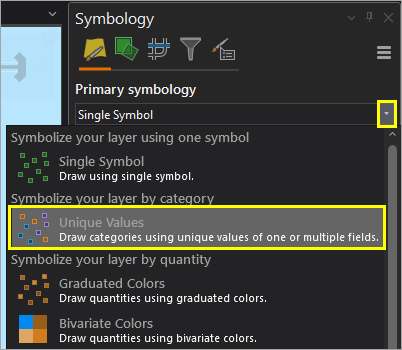 Unique Values option