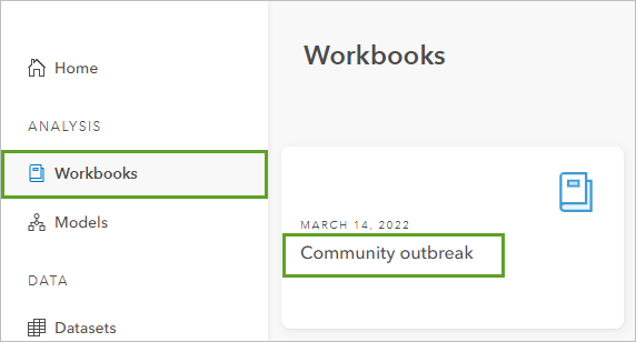 Community outbreak workbook