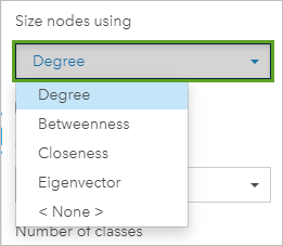 Size nodes using options
