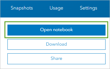 Open Notebook button