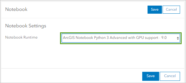 Notebook Runtime choose Advanced GPU option