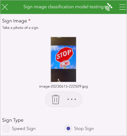 Verify automatic sign identification.